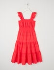 Switch Broderie Midi Dress, Red product photo