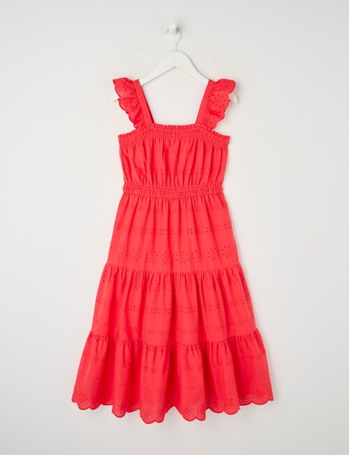 Switch Broderie Midi Dress, Red product photo
