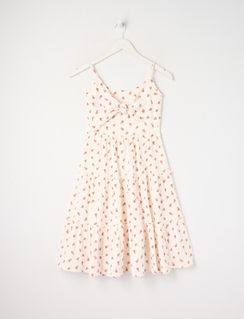 Switch Floral Tie Back Dress, Vanilla product photo View 02 L