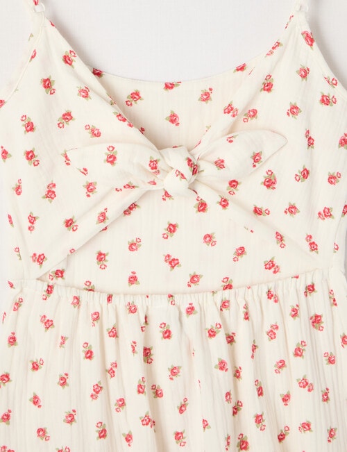 Switch Floral Tie Back Dress, Vanilla product photo View 03 L