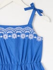 Switch Tiered Embroidery Dress, Cobalt & White product photo View 03 S