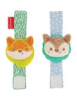 Infantino Go Gaga Wrist Rattles, Fox & Deer product photo