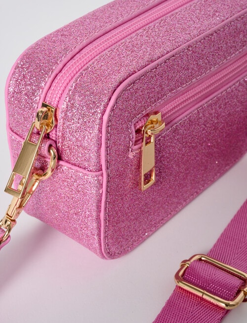 Mac & Ellie Glitter Cross Bodybag, Pink product photo View 05 L