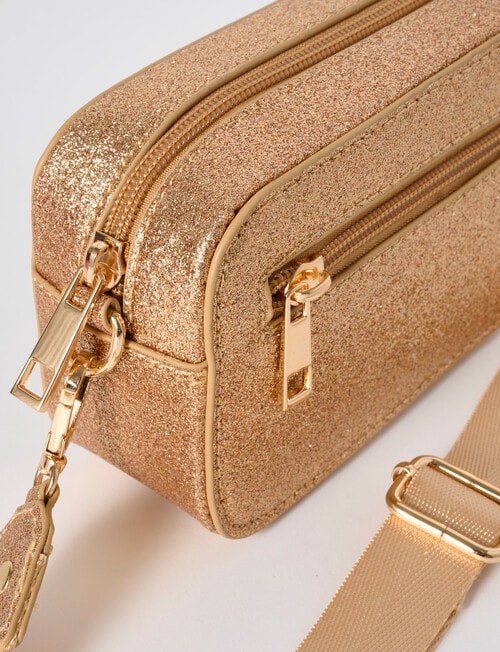 Mac & Ellie Glitter Cross Bodybag, Gold product photo View 05 L