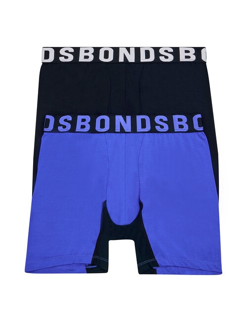 Bonds Chafe-off Mid Trunk, 2-Pack, Blue Melody & Black product photo