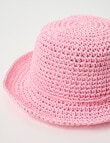 Mac & Ellie Straw Sunhat, Washed Candy product photo View 04 S