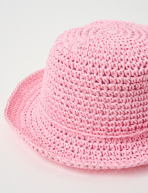 Mac & Ellie Straw Sunhat, Washed Candy product photo View 04 L