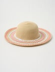 Mac & Ellie Straw Sunhat with Rick Rac Trim, Natural product photo