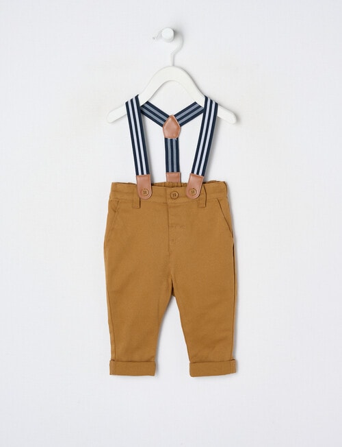 Teeny Weeny Pant With Braces, Tan product photo