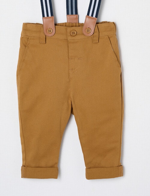 Teeny Weeny Pant With Braces, Tan product photo View 03 L