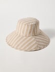 Switch Stripe Wide Brim Bucket Hat, Natural product photo
