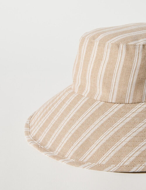 Switch Stripe Wide Brim Bucket Hat, Natural product photo View 03 L