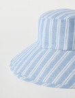 Switch Stripe Wide Brim Bucket Hat, Denim Blue product photo View 03 S