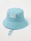 Mac & Ellie Good Vibes Bucket Hat, Sea Foam product photo