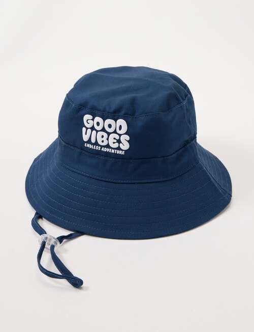 Mac & Ellie Good Vibes Bucket Hat, Indigo product photo
