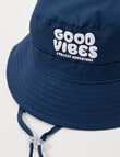 Mac & Ellie Good Vibes Bucket Hat, Indigo product photo View 02 S