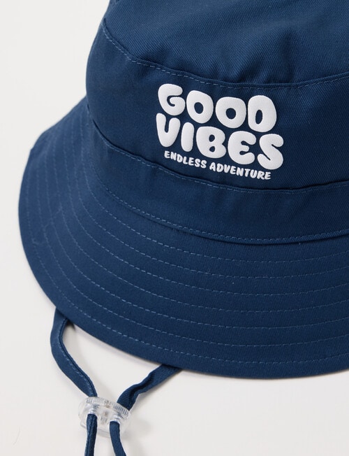 Mac & Ellie Good Vibes Bucket Hat, Indigo product photo View 02 L