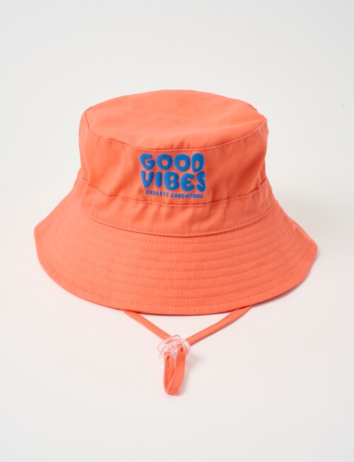 Mac & Ellie Good Vibes Bucket Hat, Tangelo product photo
