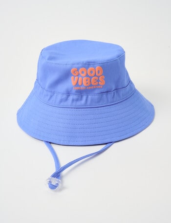 Mac & Ellie Good Vibes Bucket Hat, Sea product photo