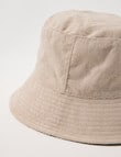 No Issue Paisley Reversible Bucket Hat, Khaki And Stone product photo View 03 S
