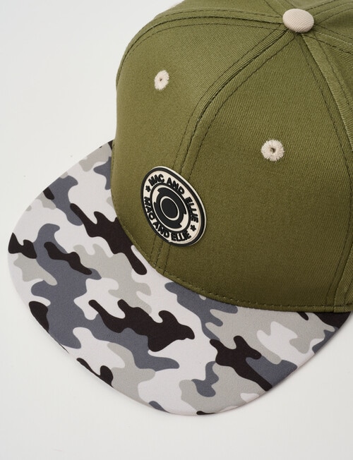 Mac & Ellie Camo Cap with Flat Peak, Khaki product photo View 02 L