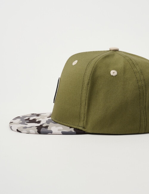 Mac & Ellie Camo Cap with Flat Peak, Khaki product photo View 03 L
