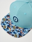 Mac & Ellie Dino Cap with Flat Peak, Aqua product photo View 02 S