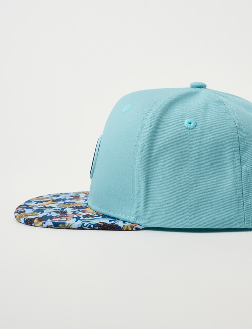 Mac & Ellie Dino Cap with Flat Peak, Aqua product photo View 03 L