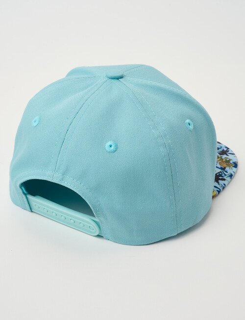 Mac & Ellie Dino Cap with Flat Peak, Aqua product photo View 04 L