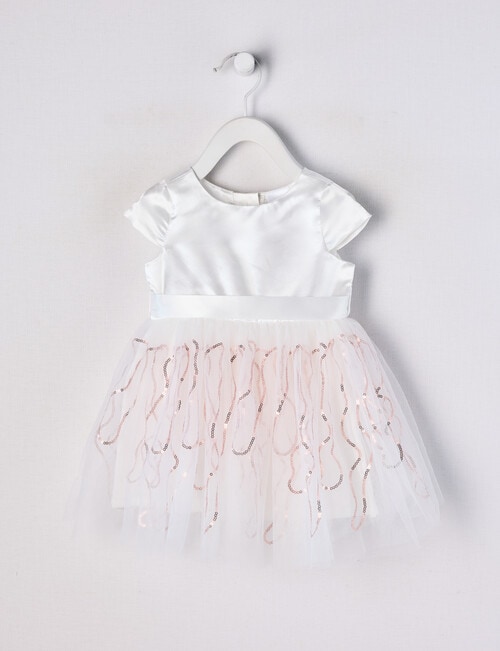 Teeny Weeny All Dressed Up Sequin Maisy Dress, Ivory product photo