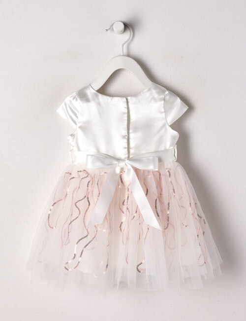 Teeny Weeny All Dressed Up Sequin Maisy Dress, Ivory product photo View 02 L