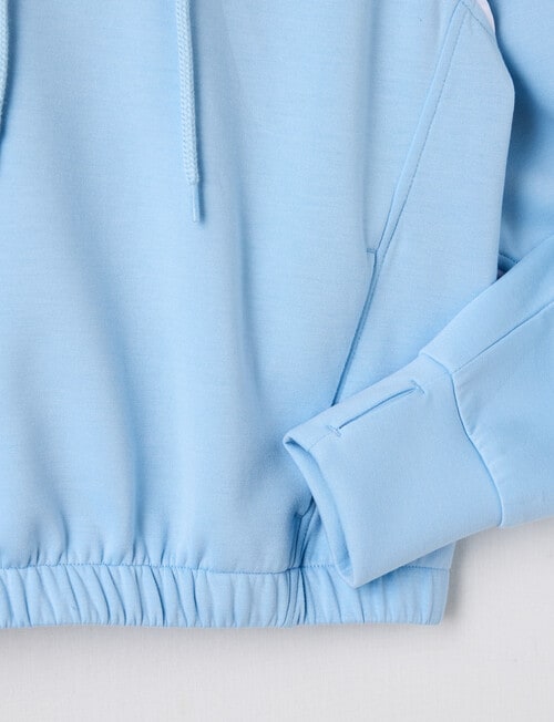 SUPERFIT GIRL Pull On Sporty Hoodie, Light Blue product photo View 05 L