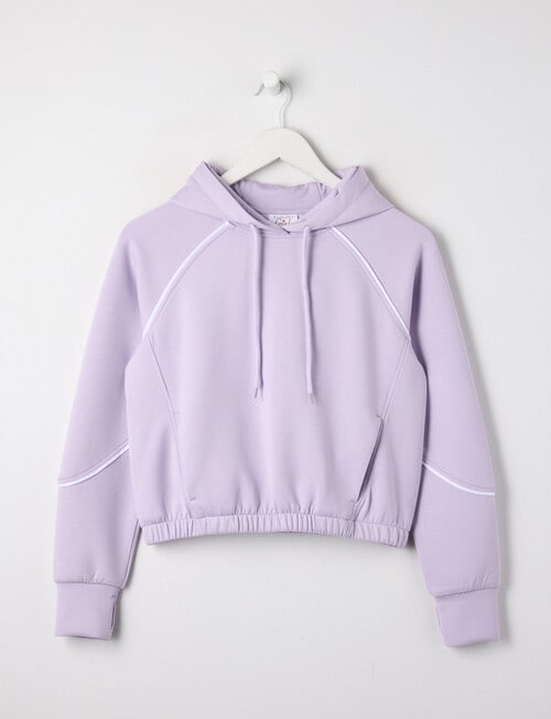 SUPERFIT GIRL Pull On Sporty Hoodie, Lilac product photo