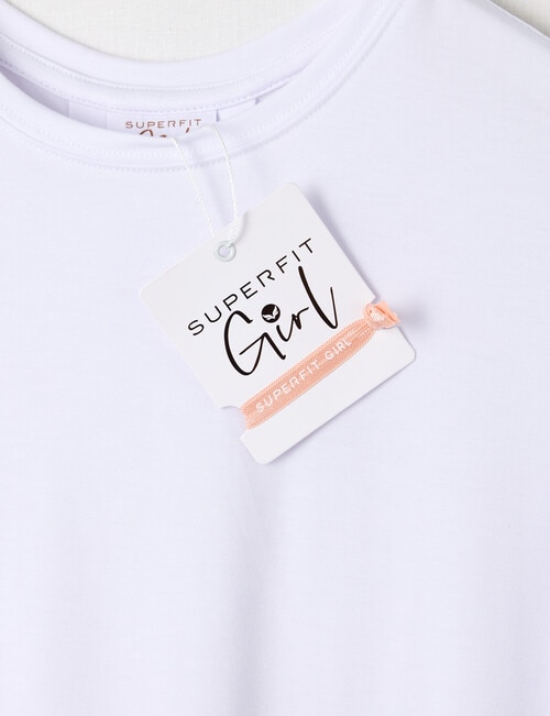 SUPERFIT GIRL Boxy Tee, White product photo View 03 L