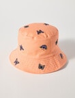 Mac & Ellie Butterfly Embroidery Bucket Hat, Peach product photo