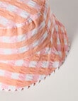Mac & Ellie Gingham Bucket Hat, Peach product photo View 02 S