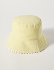 Mac & Ellie Stripe Bucket Hat, Lemon product photo