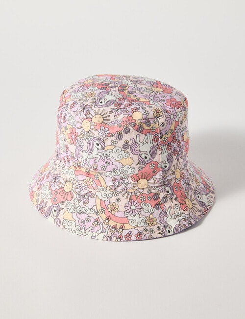 Mac & Ellie Rainbow Unicorn Bucket Hat, Multicoloured product photo