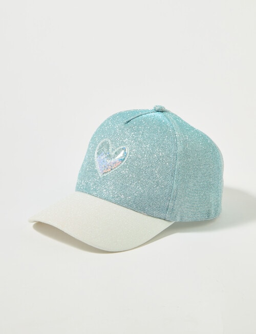 Mac & Ellie Heart Funfetti Cap, Blue, 3-8 product photo
