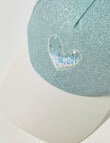 Mac & Ellie Heart Funfetti Cap, Blue, 3-8 product photo View 02 S