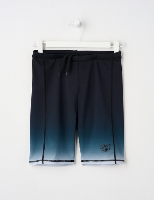 Wavetribe Ombre Charcoal Rash Short, Charcoal product photo