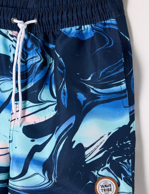 Wavetribe Marbel Swim Short, Night product photo View 02 L