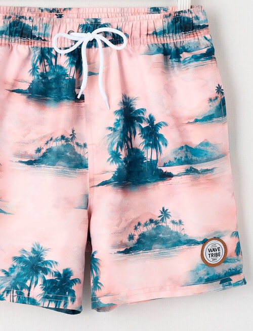 Wavetribe Island Swim Short, Pink product photo View 03 L