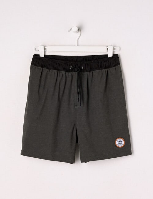Wavetribe Self Stripe Swim Short, Charcoal product photo