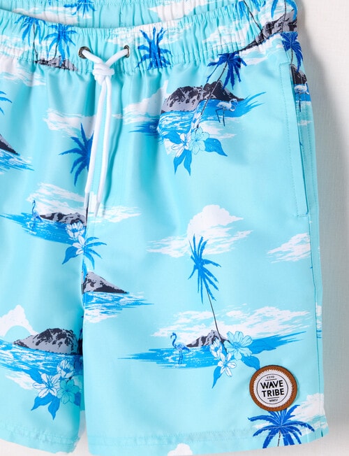 Wavetribe Island Swim Short, Sea product photo View 02 L