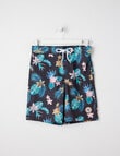 Wavetribe All Over Print Tropic Boardshort, Black product photo