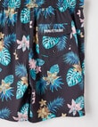 Wavetribe All Over Print Tropic Boardshort, Black product photo View 02 S