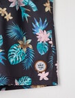 Wavetribe All Over Print Tropic Boardshort, Black product photo View 03 S
