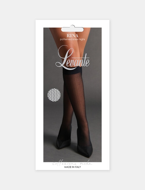 Levante Rina Patterened Knee Hi, Nero product photo