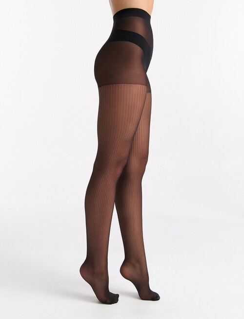 Levante Livia Subtle Stripe Tight, Nero product photo View 03 L